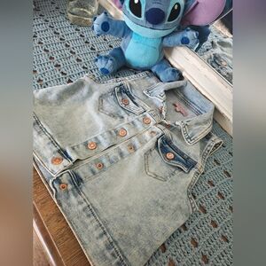 BCBGirls Light Blue Jean Jacket with Copper Accents